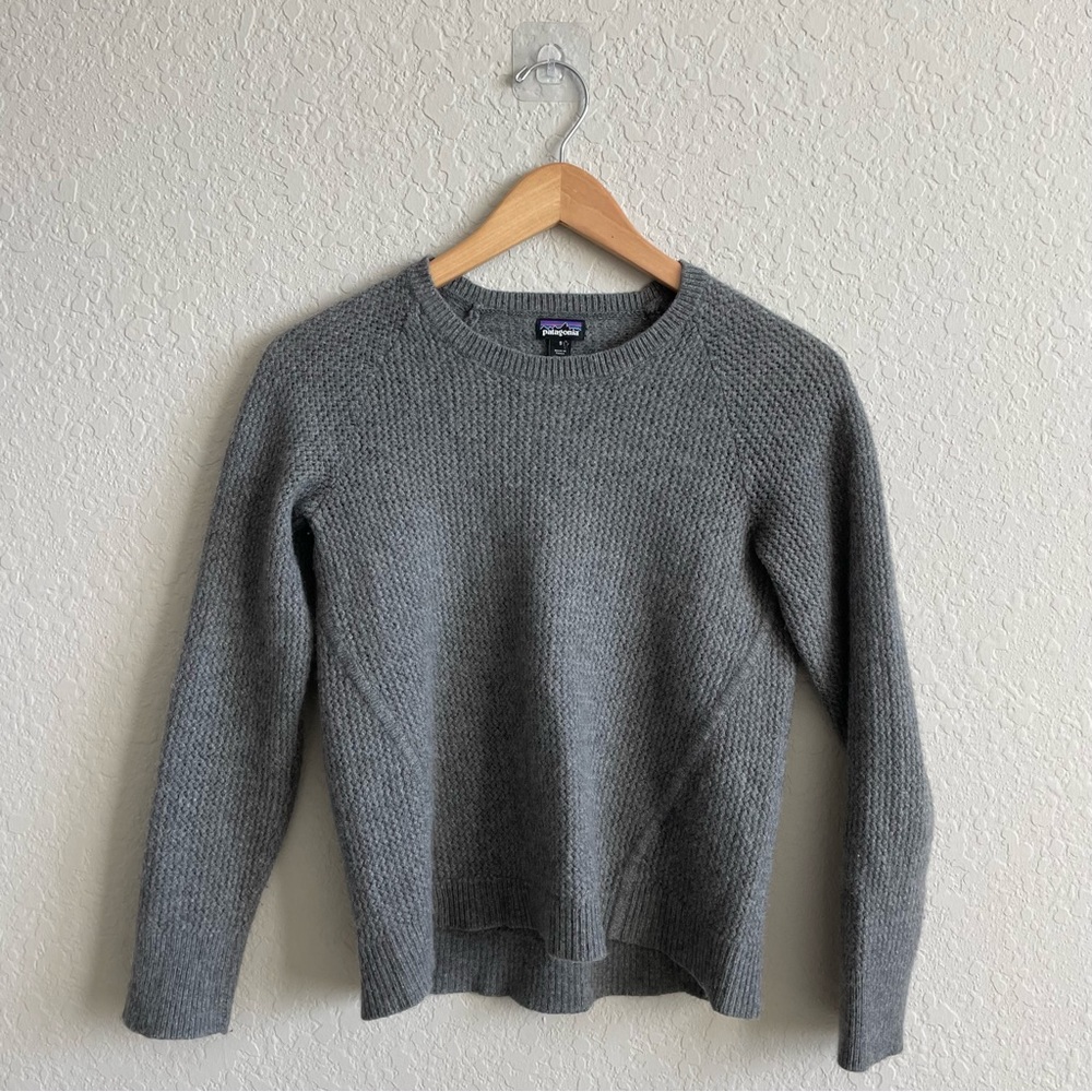 Patagonia Gray Recycled Cashmere Crew Knit Sweater